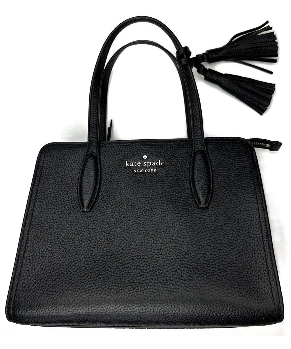 Kate Spade Rowe Leather Small Top Zip Satchel Crossbody Women's Handbag Black